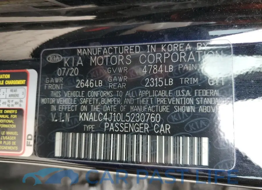 KNALC4J10L5230760# 12