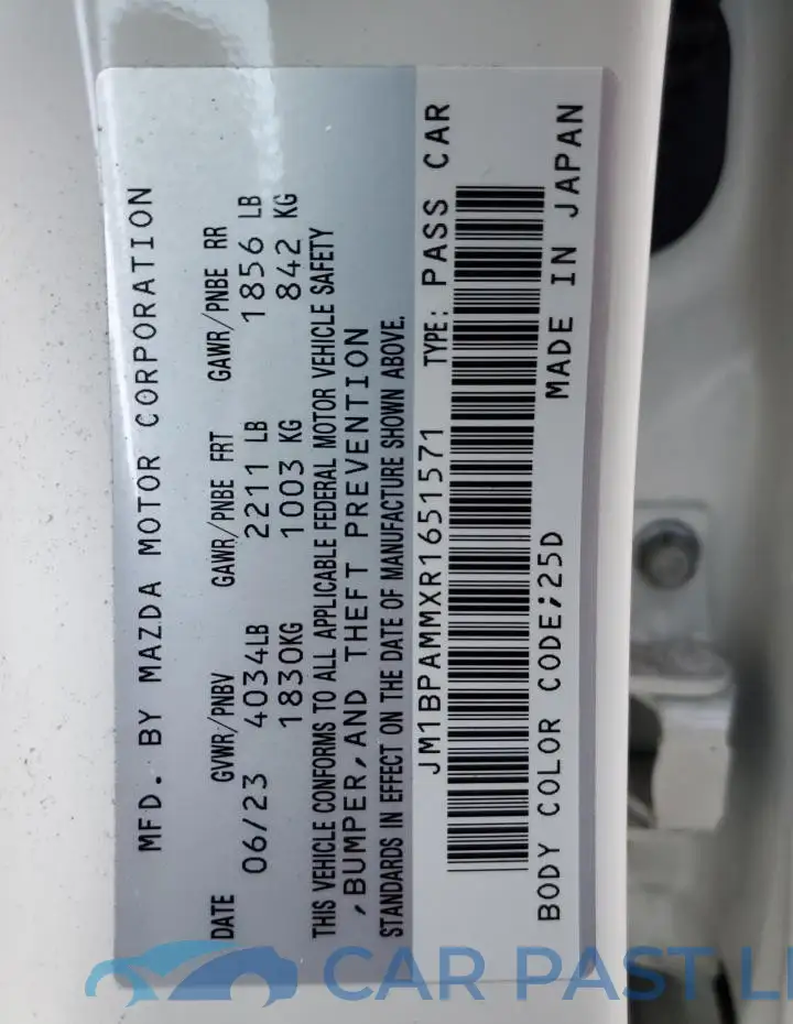 JM1BPAMMXR1651571# 13