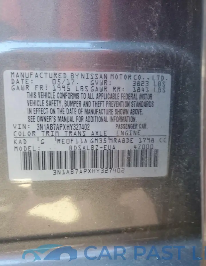 3N1AB7APXHY327402# 13