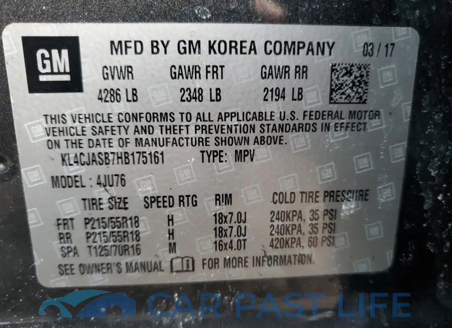 KL4CJASB7HB175161# 14