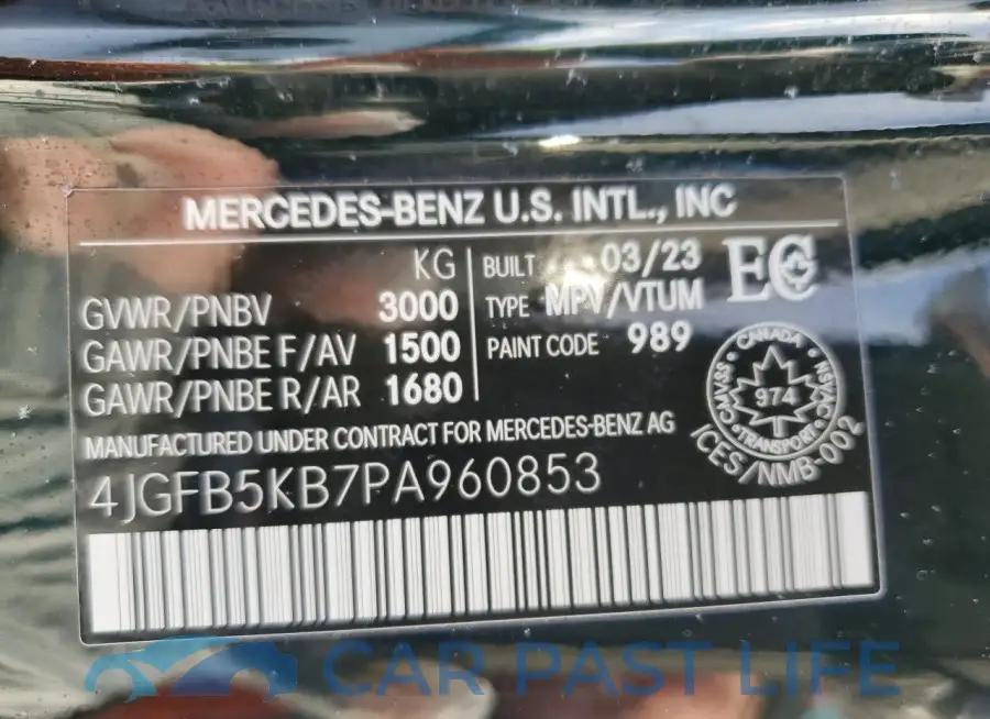 4JGFB5KB7PA960853# 13