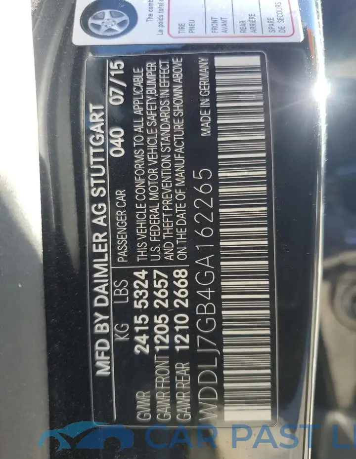 WDDLJ7GB4GA162265# 12