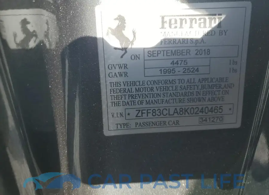 ZFF83CLA8K0240465# 13