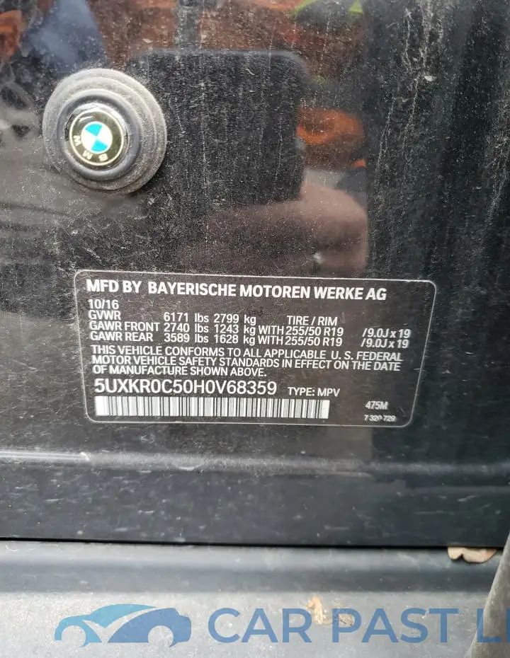 5UXKR0C50H0V68359# 13