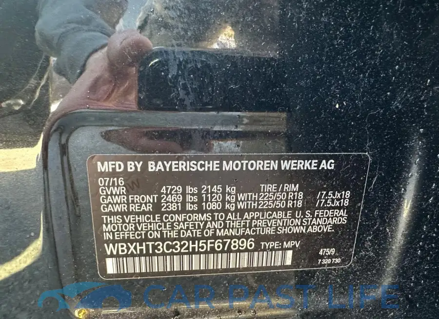 WBXHT3C32H5F67896# 10