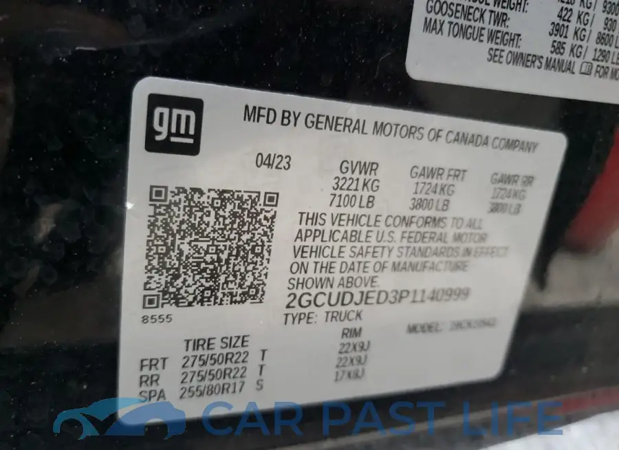 2GCUDJED3P1140999# 12