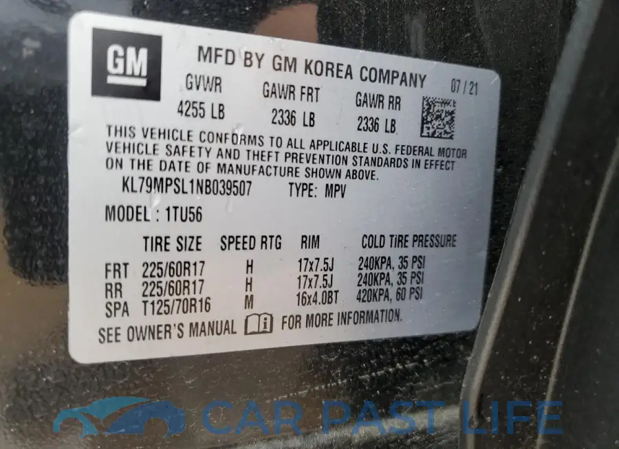 KL79MPSL1NB039507# 13