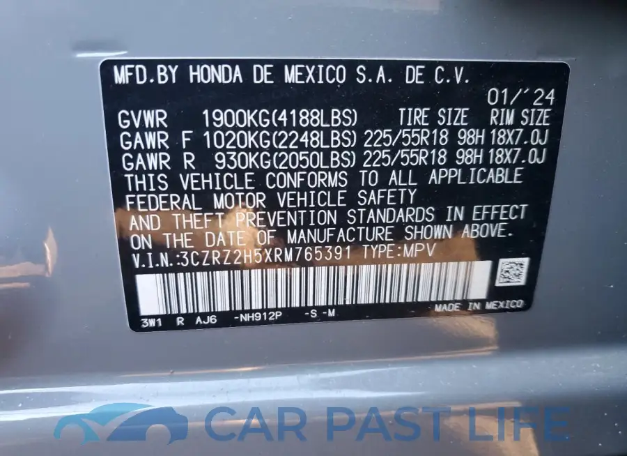 3CZRZ2H5XRM765391# 13
