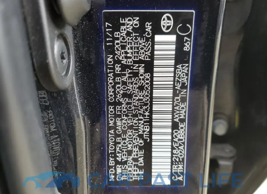 JTNB11HK3J3052008# 12