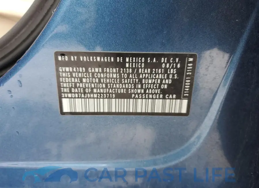 3VWDB7AJ9HM223719# 13