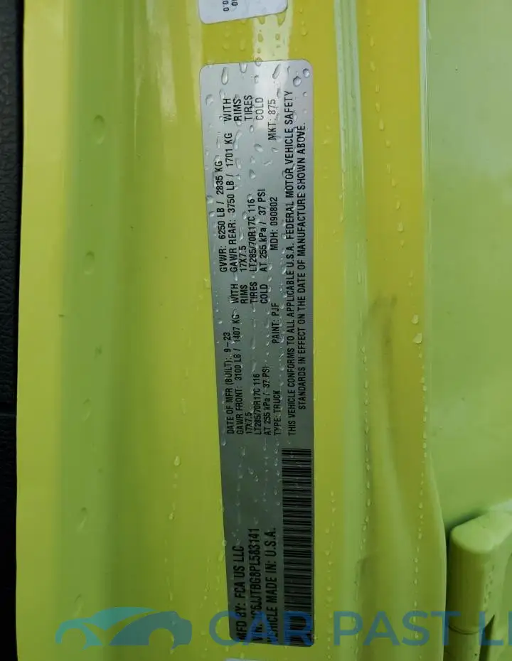 1C6JJTBG8PL583141# 13
