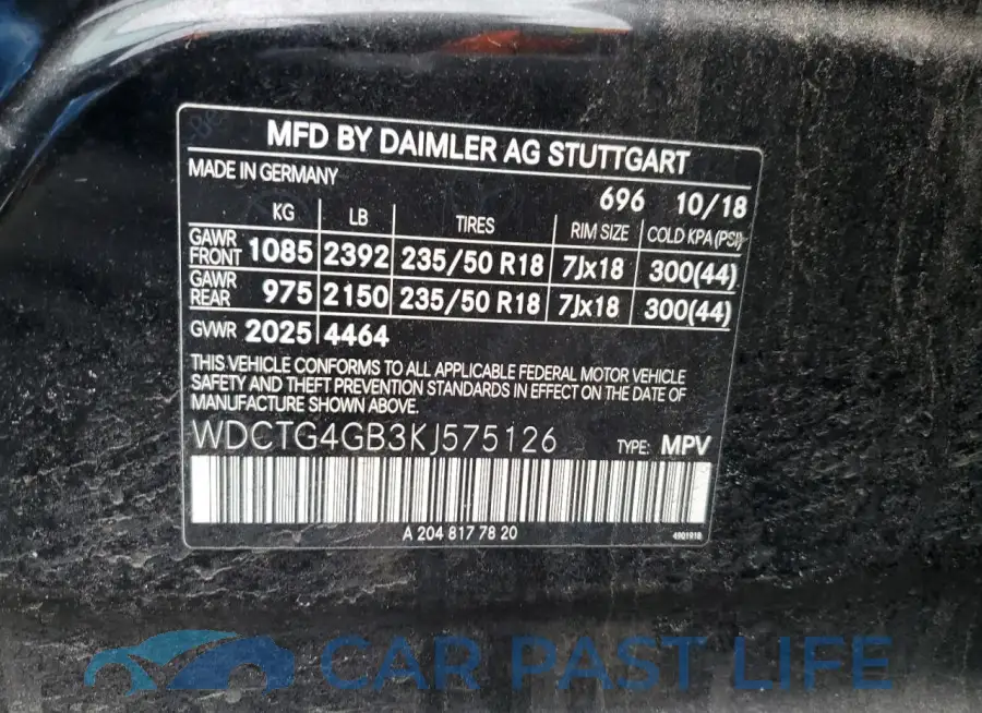 WDCTG4GB3KJ575126# 13