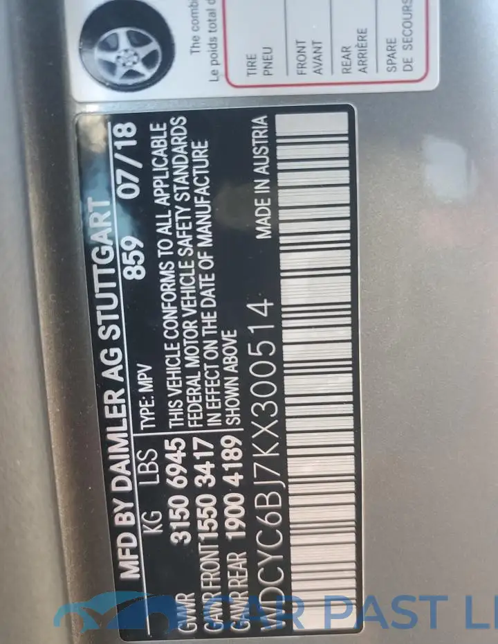 WDCYC6BJ7KX300514# 13
