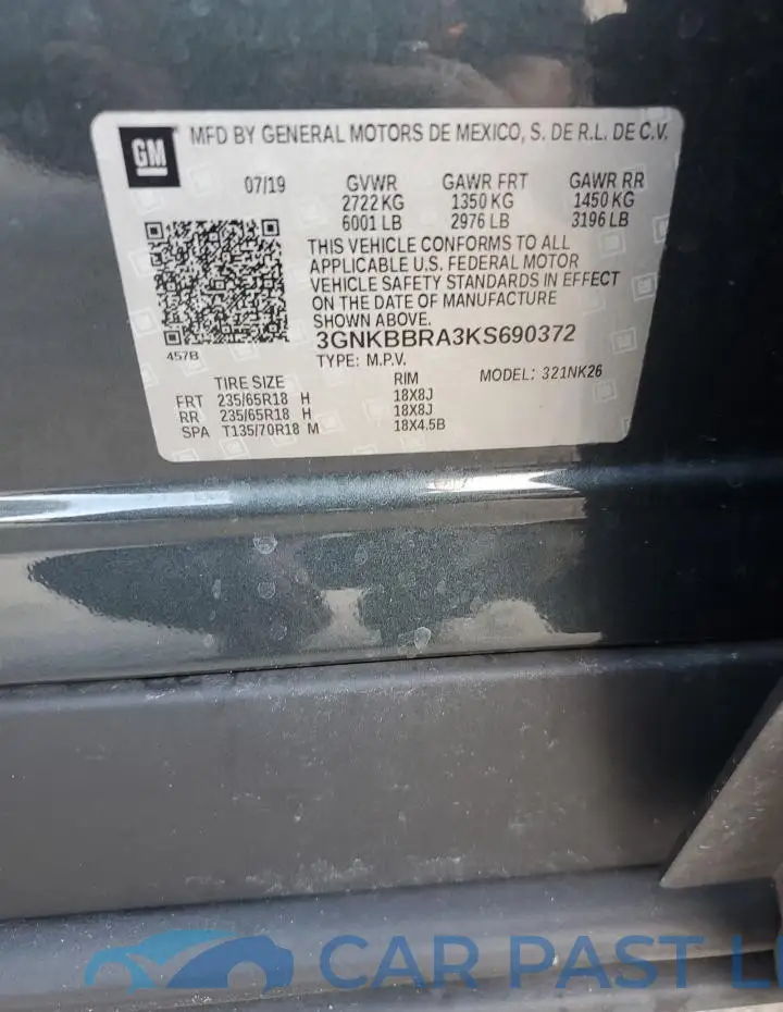 3GNKBBRA3KS690372# 13