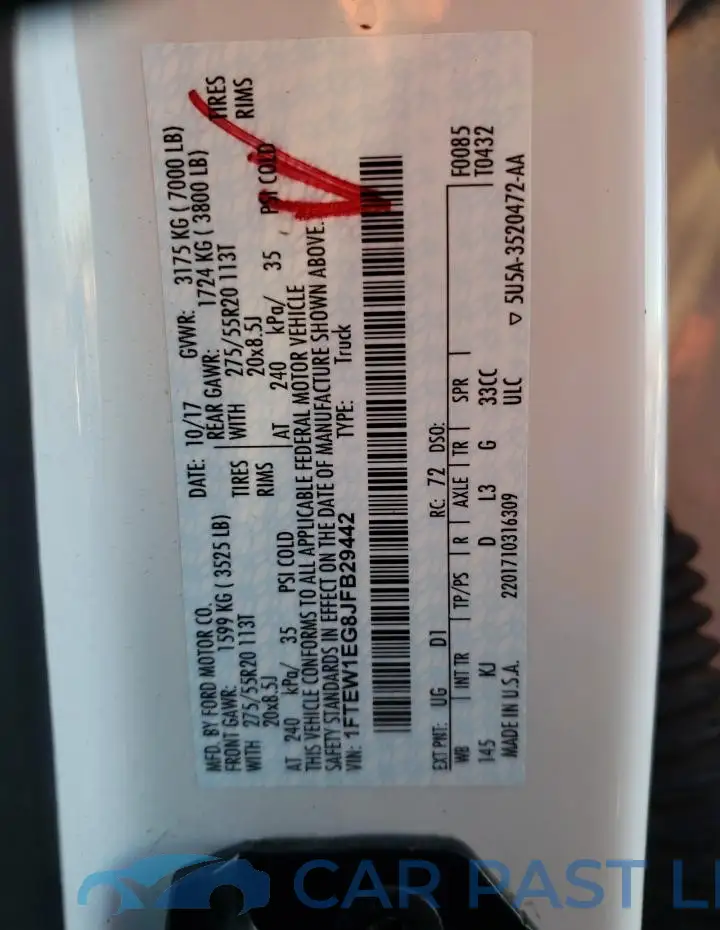 1FTEW1EG8JFB29442# 13