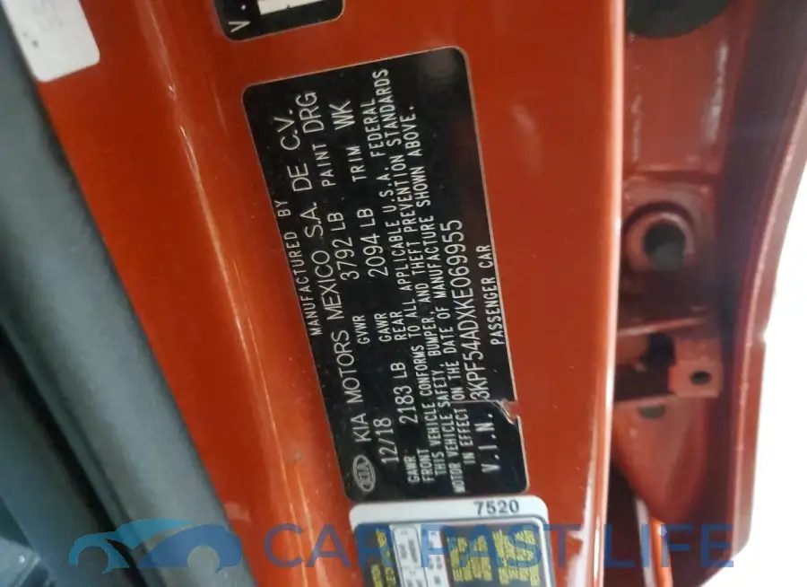 3KPF54ADXKE069955# 12