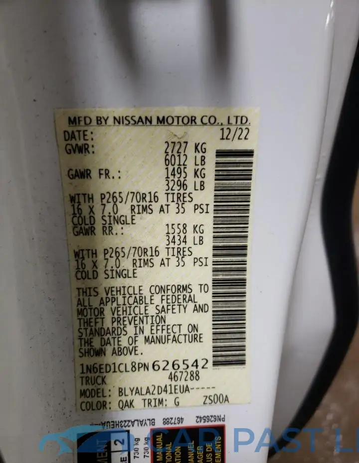 1N6ED1CL8PN626542# 12