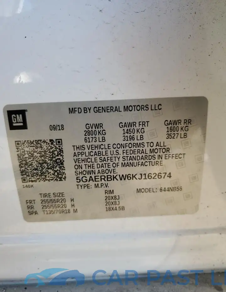 5GAERBKW6KJ162674# 13