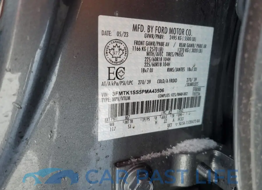 3FMTK1SS5PMA43506# 12
