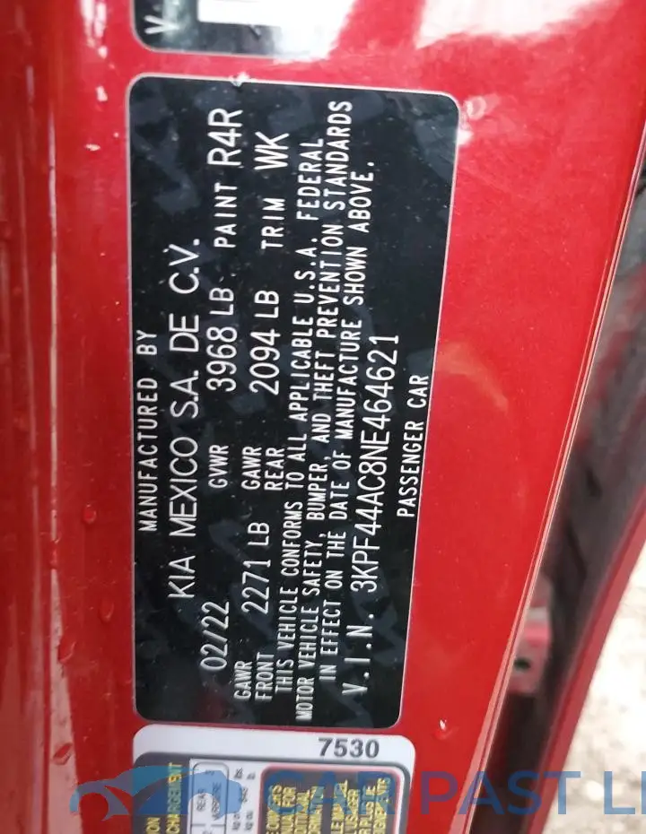 3KPF44AC8NE464621# 12