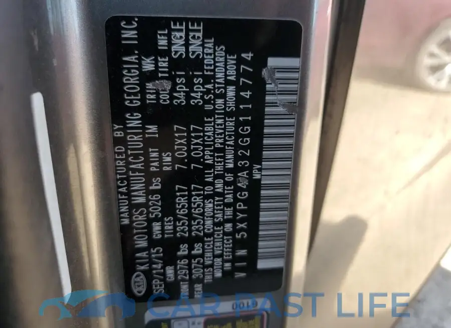 5XYPG4A32GG114774# 14