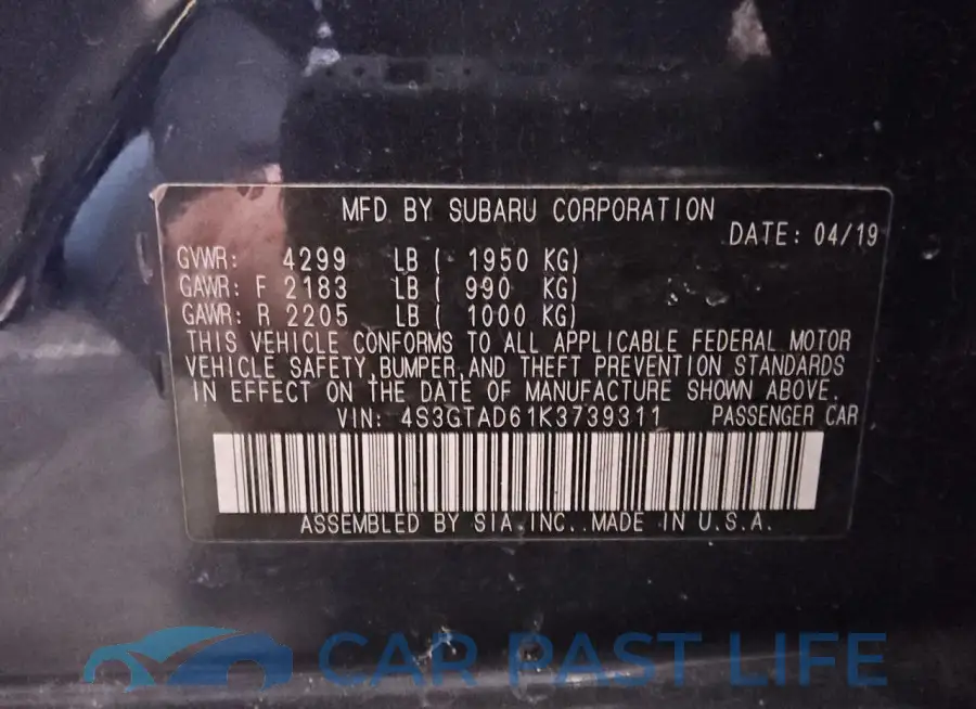 4S3GTAD61K3739311# 13