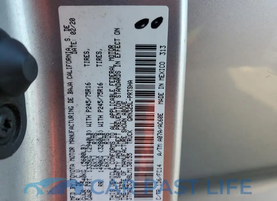 3TMAZ5CN8LM130155# 12