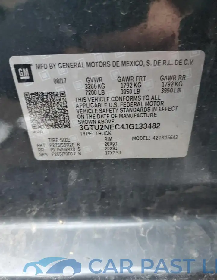 3GTU2NEC4JG133482# 12
