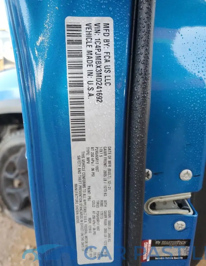 1C4PJMBX3MD241692# 14