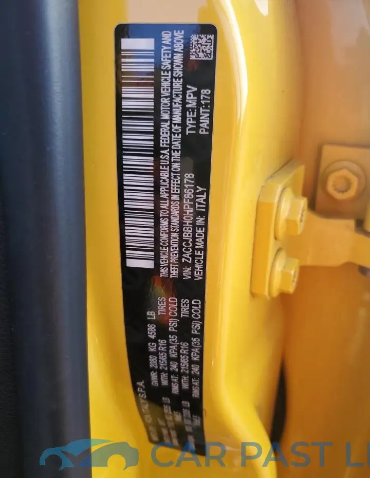 ZACCJBBH0HPF86178# 12