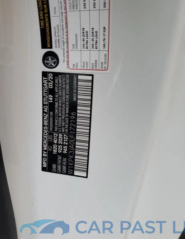 W1KPK3JA0LF172196# 12