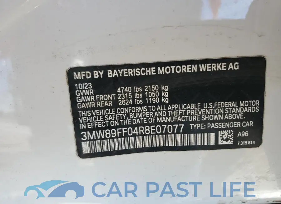3MW89FF04R8E07077# 13