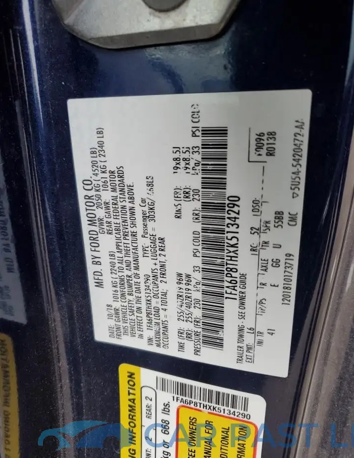 1FA6P8THXK5134290# 13