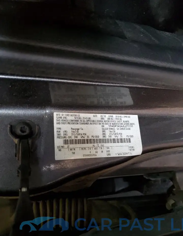 1FADP3K24JL271131# 12