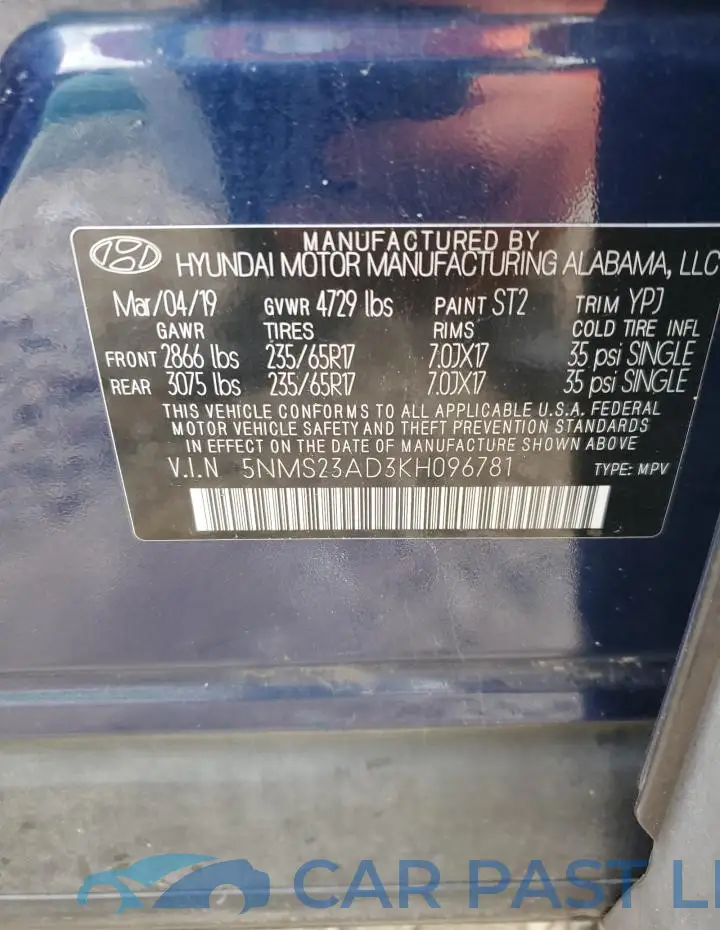 5NMS23AD3KH096781# 13