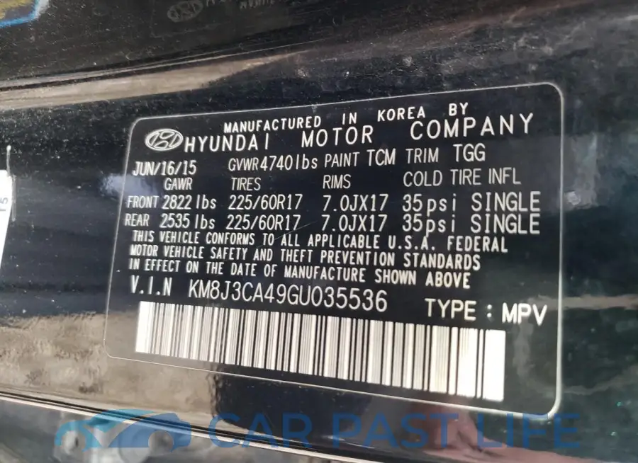 KM8J3CA49GU035536# 13