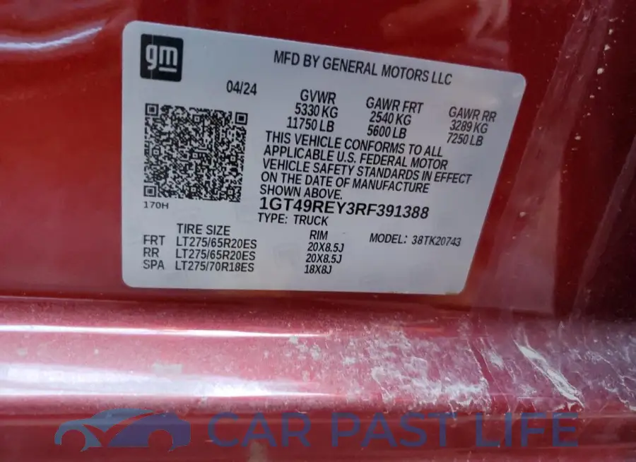1GT49REY3RF391388# 12