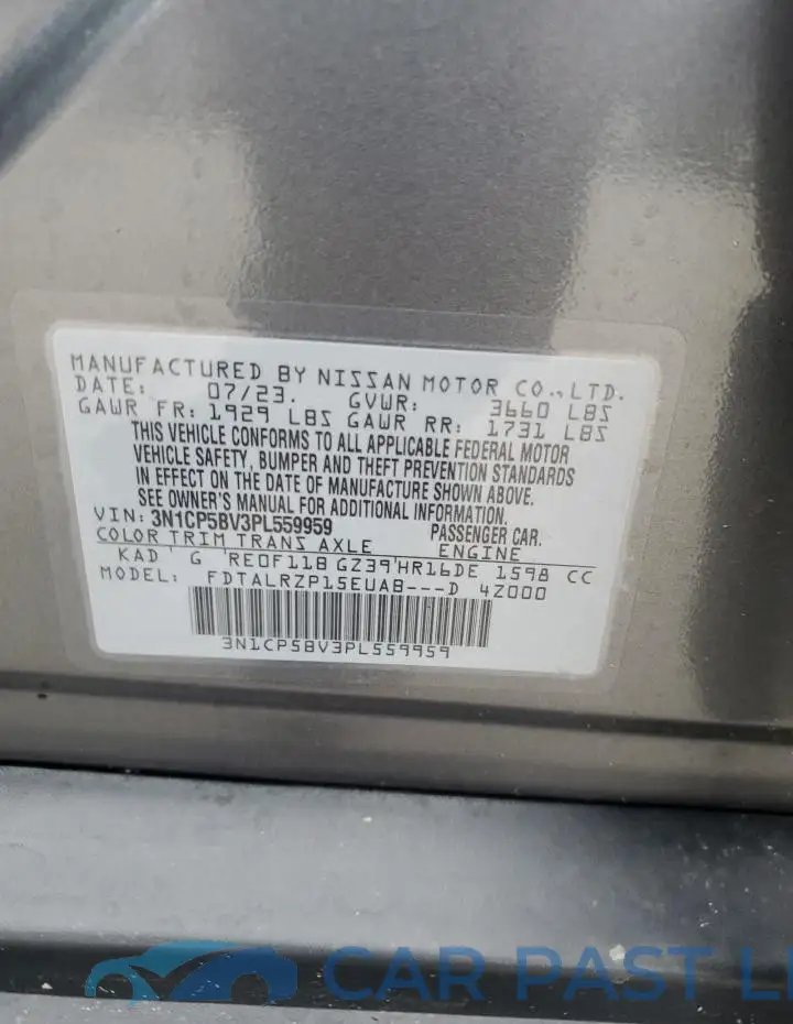 3N1CP5BV3PL559959# 12