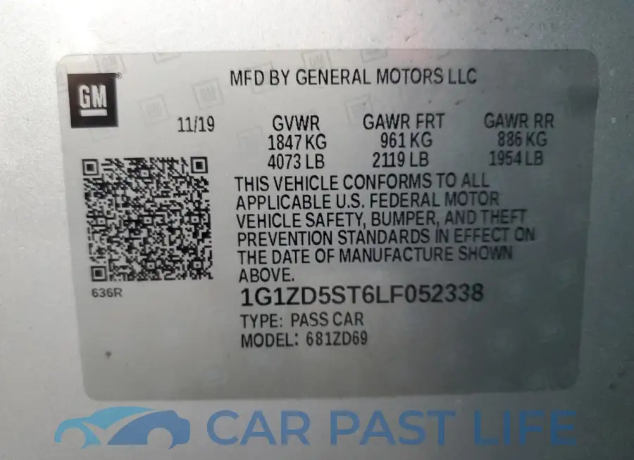 1G1ZD5ST6LF052338# 12
