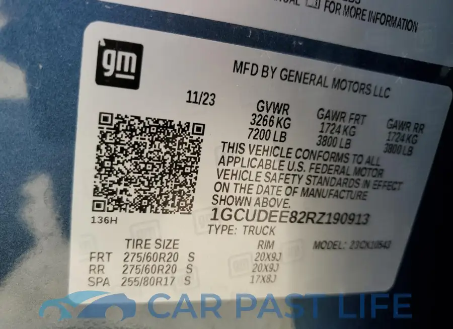 1GCUDEE82RZ190913# 12