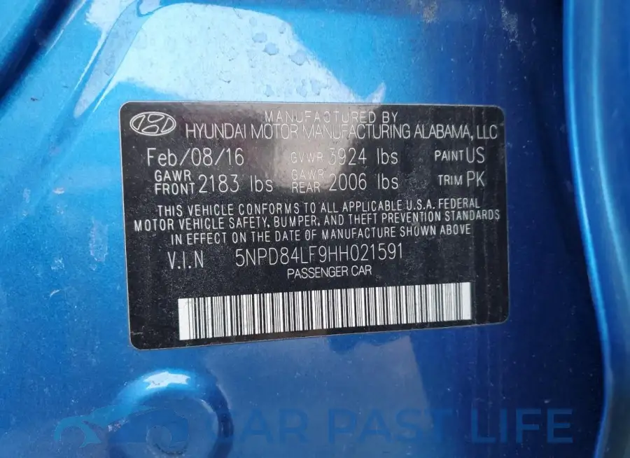 5NPD84LF9HH021591# 12