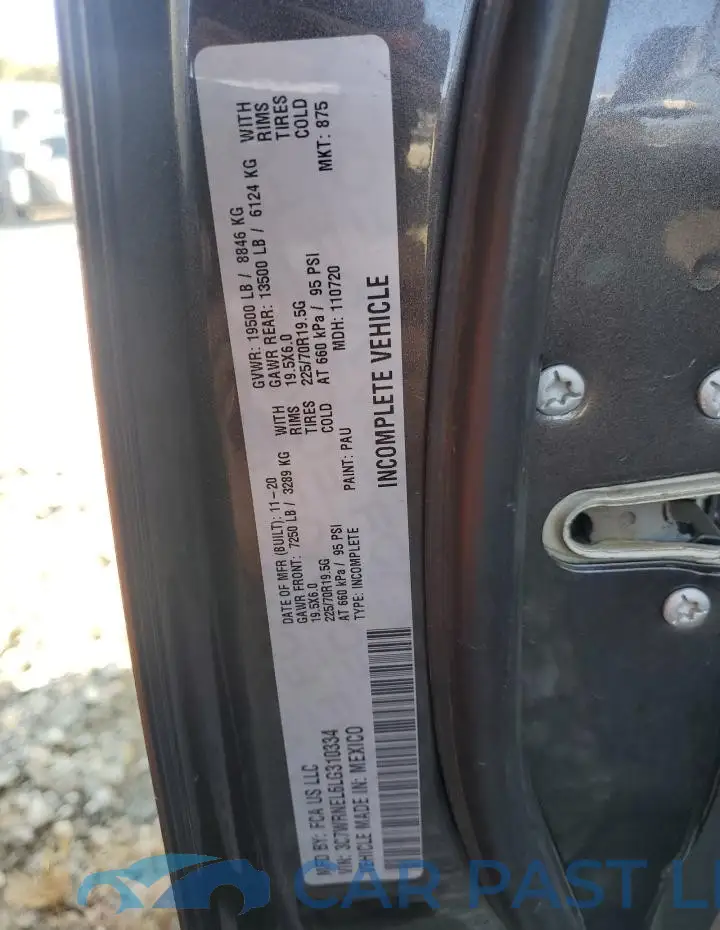 3C7WRNEL6LG310334# 12