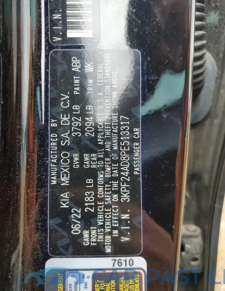 3KPF24AD8PE513317# 12