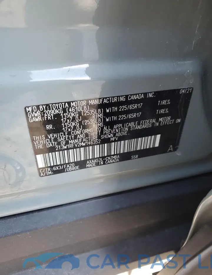2T3W1RFV2MW146352# 14