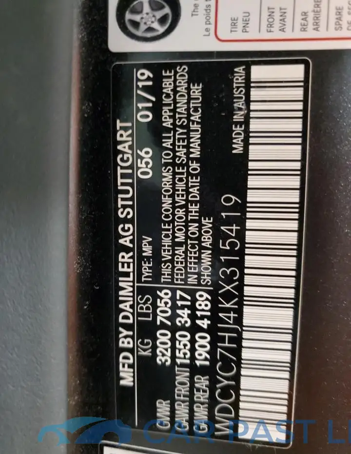 WDCYC7HJ4KX315419# 13
