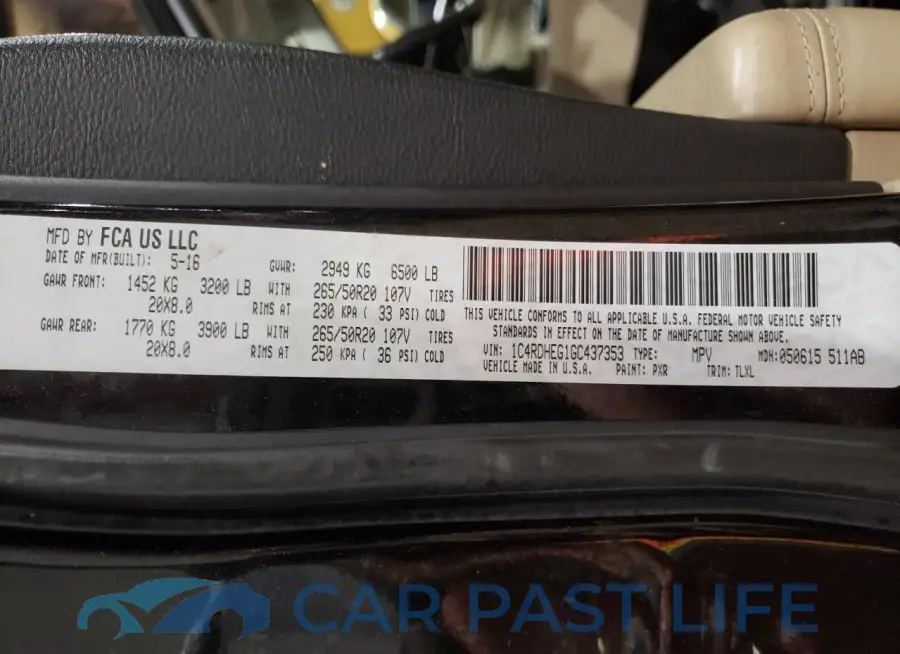 1C4RDHEG1GC437353# 13