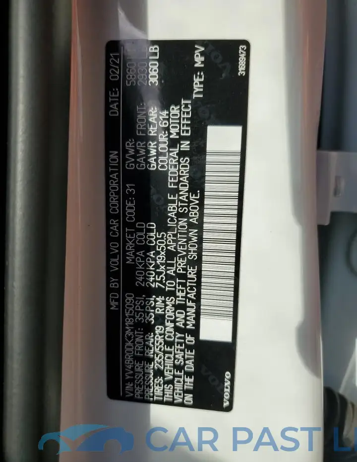 YV4BR0DK3M1815090# 14