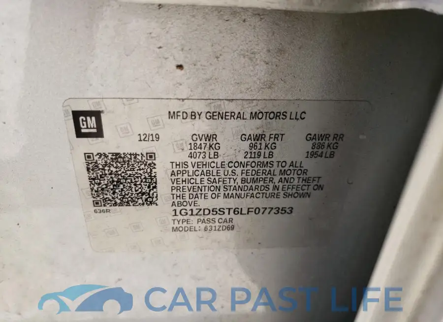 1G1ZD5ST6LF077353# 12