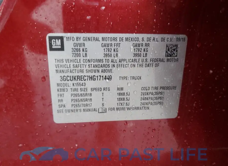 3GCUKREC7HG171449# 13