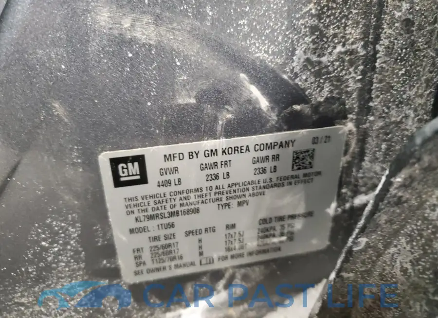 KL79MRSL3MB168908# 13